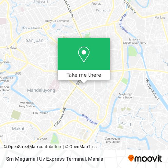 Sm Megamall Uv Express Terminal map