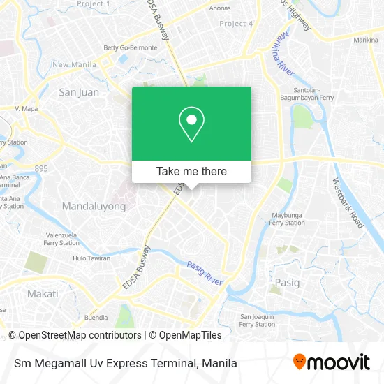 Sm Megamall Uv Express Terminal map