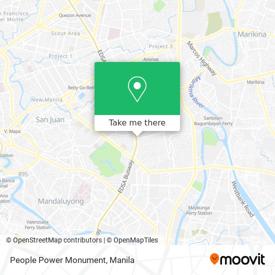 People Power Monument map