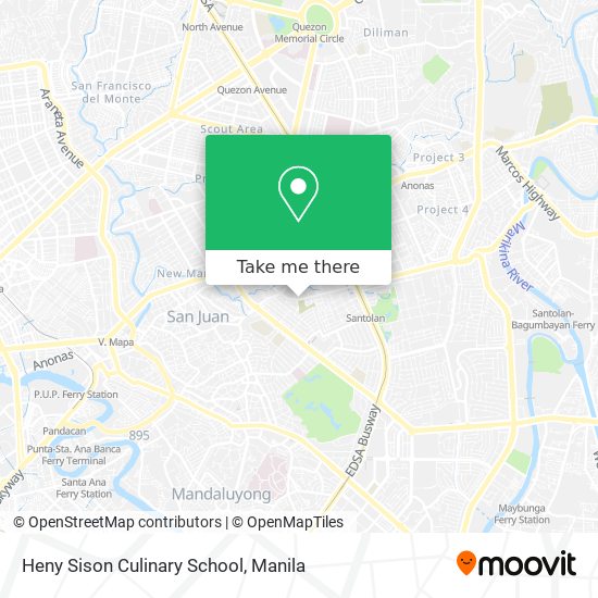 Heny Sison Culinary School map