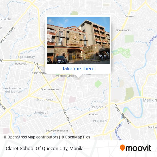 How to get to Claret School Of Quezon City by Bus or Train?