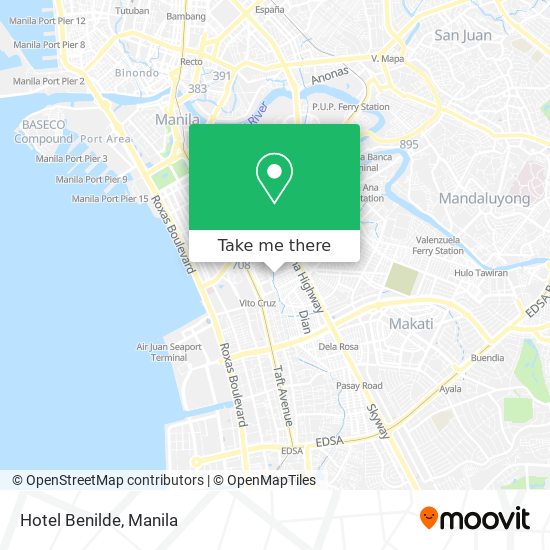 Hotel Benilde map
