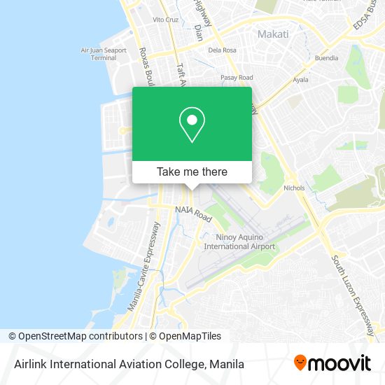 Airlink International Aviation College map