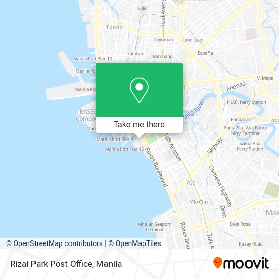 Rizal Park Post Office map