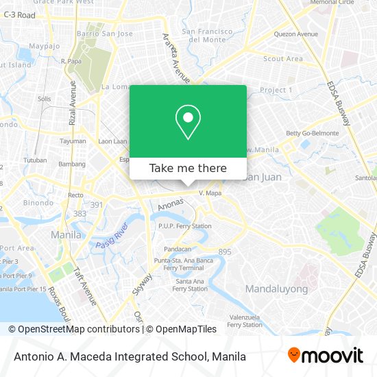 Antonio A. Maceda Integrated School map