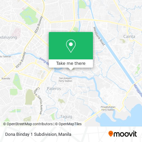 Dona Binday 1 Subdivision map