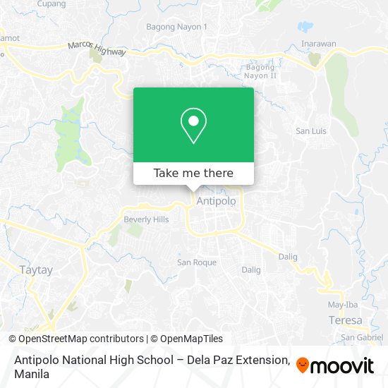 Antipolo National High School – Dela Paz Extension map