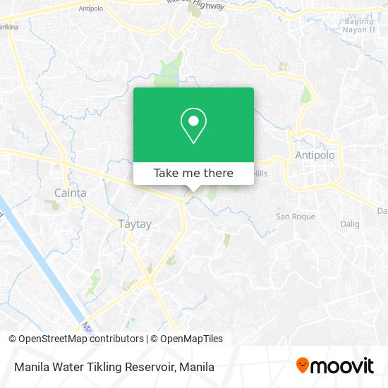 Manila Water Tikling Reservoir map