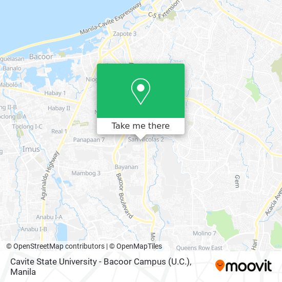 Cavite State University - Bacoor Campus (U.C.) map