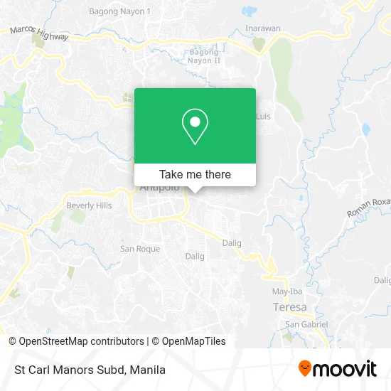 St Carl Manors Subd map