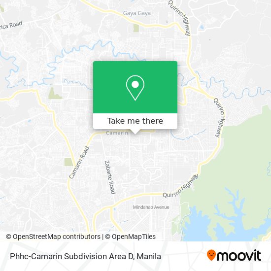 Phhc-Camarin Subdivision Area D map