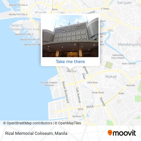 Rizal Memorial Coliseum map