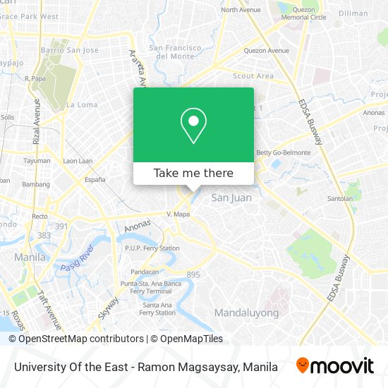 University Of the East - Ramon Magsaysay map