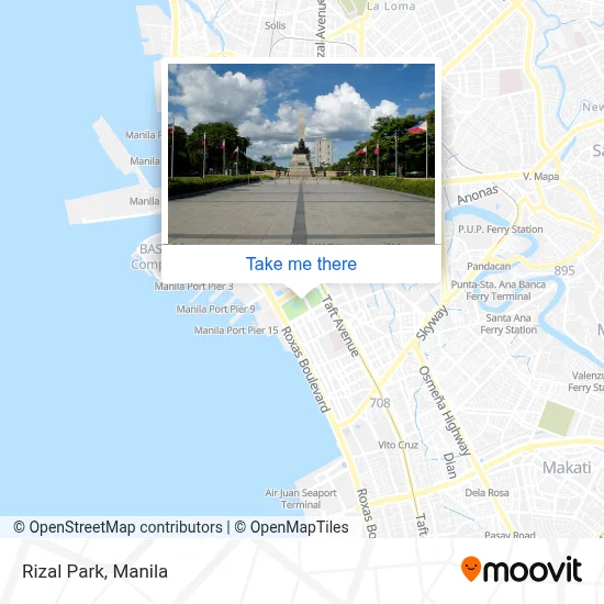 Rizal Park map