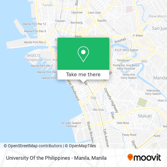 University Of the Philippines - Manila map