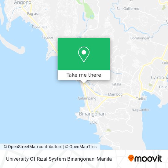 University Of Rizal System Binangonan map