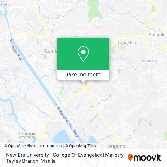 New Era University - College Of Evangelical Ministry Taytay Branch map