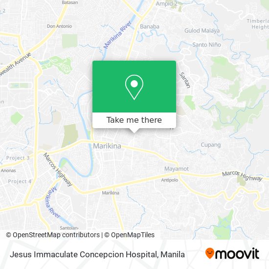 Jesus Immaculate Concepcion Hospital map