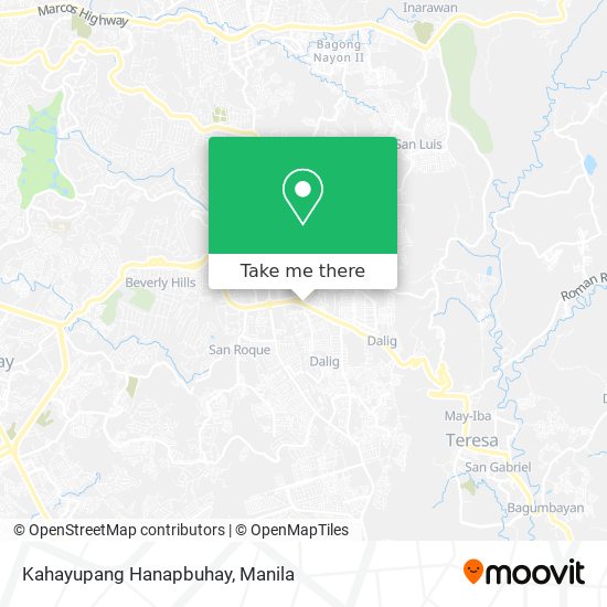 Kahayupang Hanapbuhay map