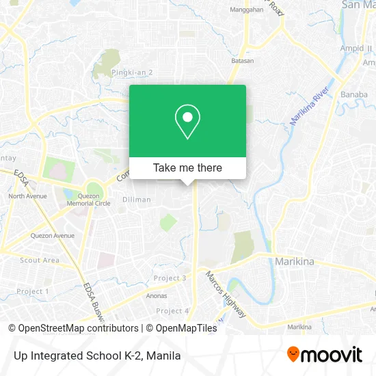 Up Integrated School K-2 map