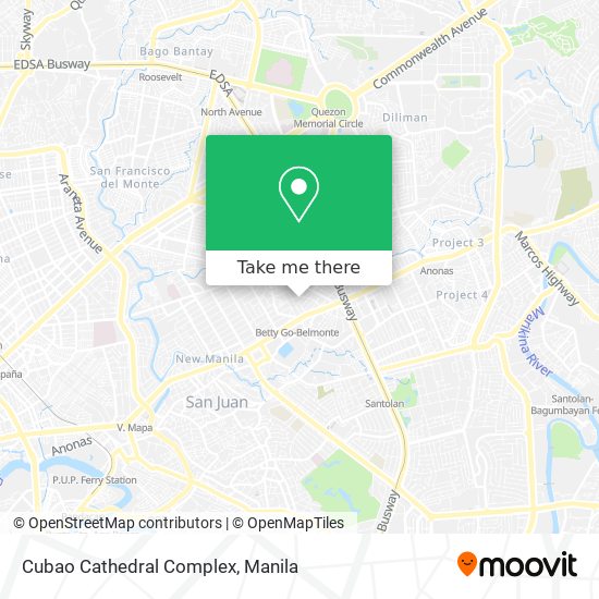 Cubao Cathedral Complex map
