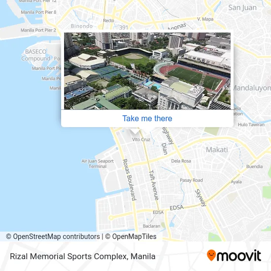 Rizal Memorial Sports Complex map