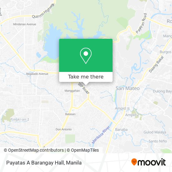 Payatas A Barangay Hall map