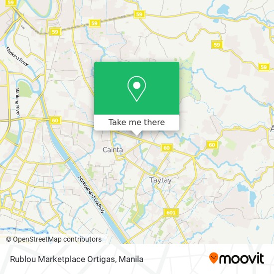 Rublou Marketplace Ortigas map