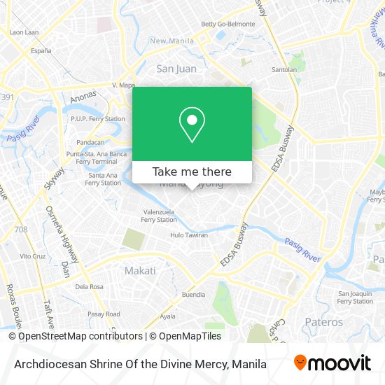 Archdiocesan Shrine Of the Divine Mercy map