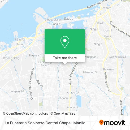 La Funeraria Sapinoso Central Chapel map