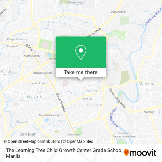 The Learning Tree Child Growth Center Grade School map
