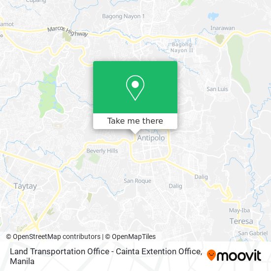 Land Transportation Office - Cainta Extention Office map