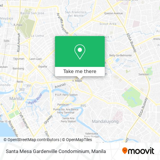 Santa Mesa Gardenville Condominium map