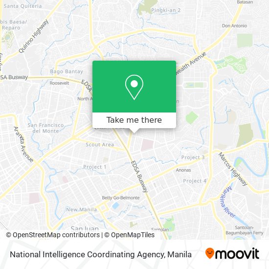 National Intelligence Coordinating Agency map