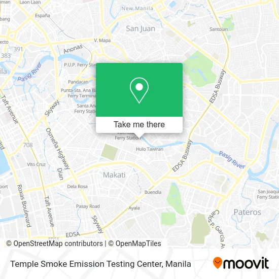 Temple Smoke Emission Testing Center map