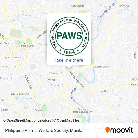 Philippine Animal Welfare Society map