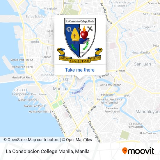 La Consolacion College Manila map