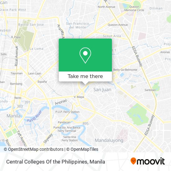 Central Colleges Of the Philippines map
