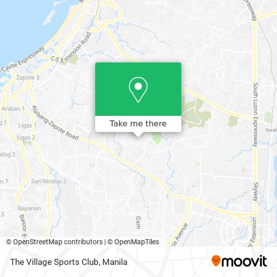 The Village Sports Club map