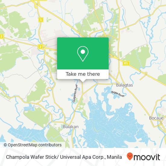 Champola Wafer Stick/ Universal Apa Corp. map