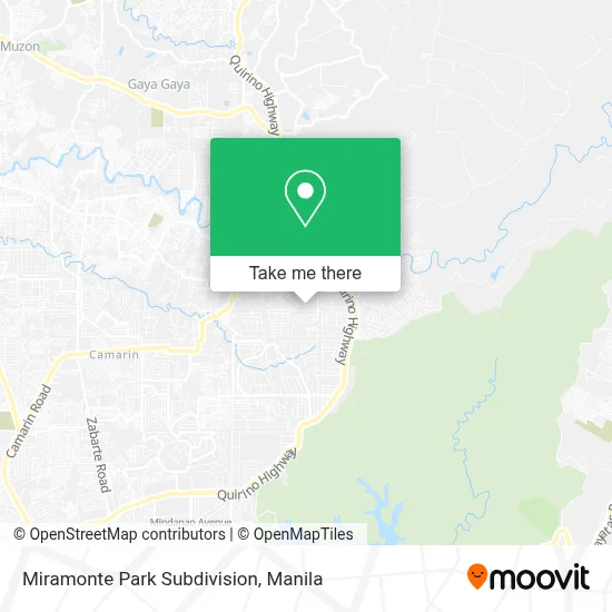 Miramonte Park Subdivision map