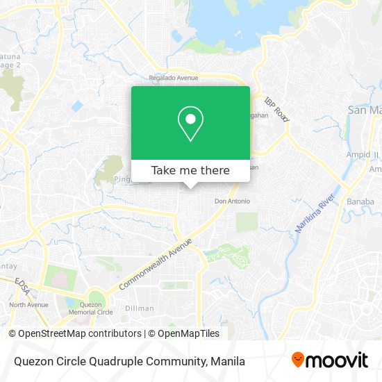 Quezon Circle Quadruple Community map