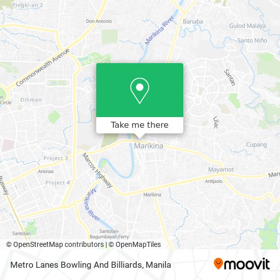 Metro Lanes Bowling And Billiards map