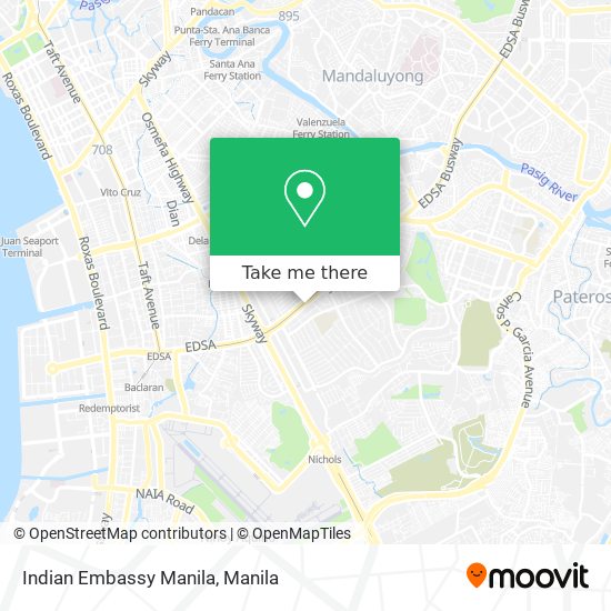 Indian Embassy Manila map