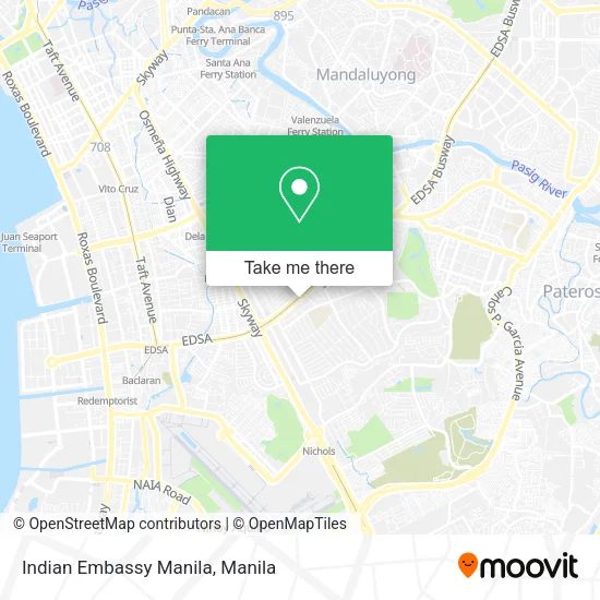 Indian Embassy Manila map