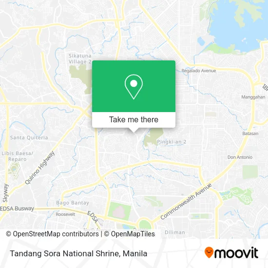 Tandang Sora National Shrine map