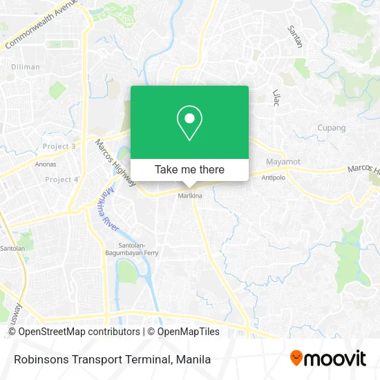 Robinsons Transport Terminal map