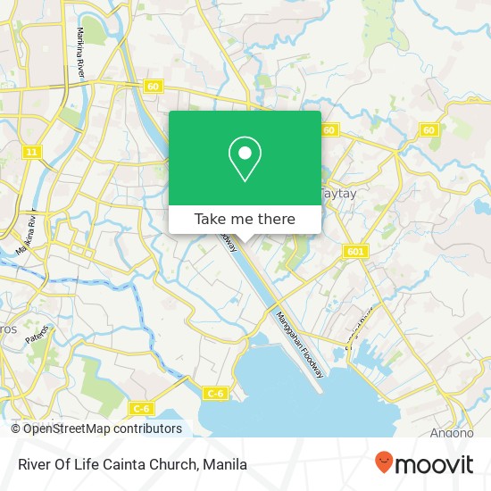 River Of Life Cainta Church map