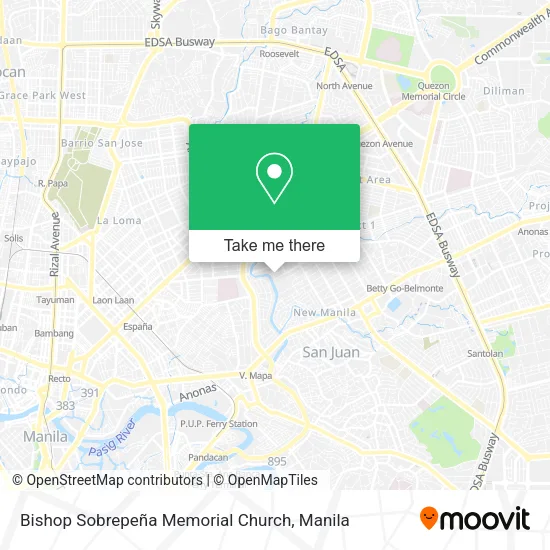Bishop Sobrepeña Memorial Church map