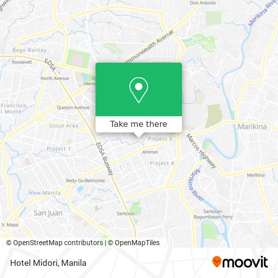 Hotel Midori map